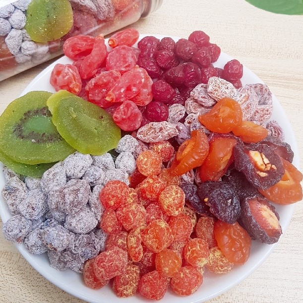 Ô mai đào bao tử xí muội, đào hồng (hũ 400gr)