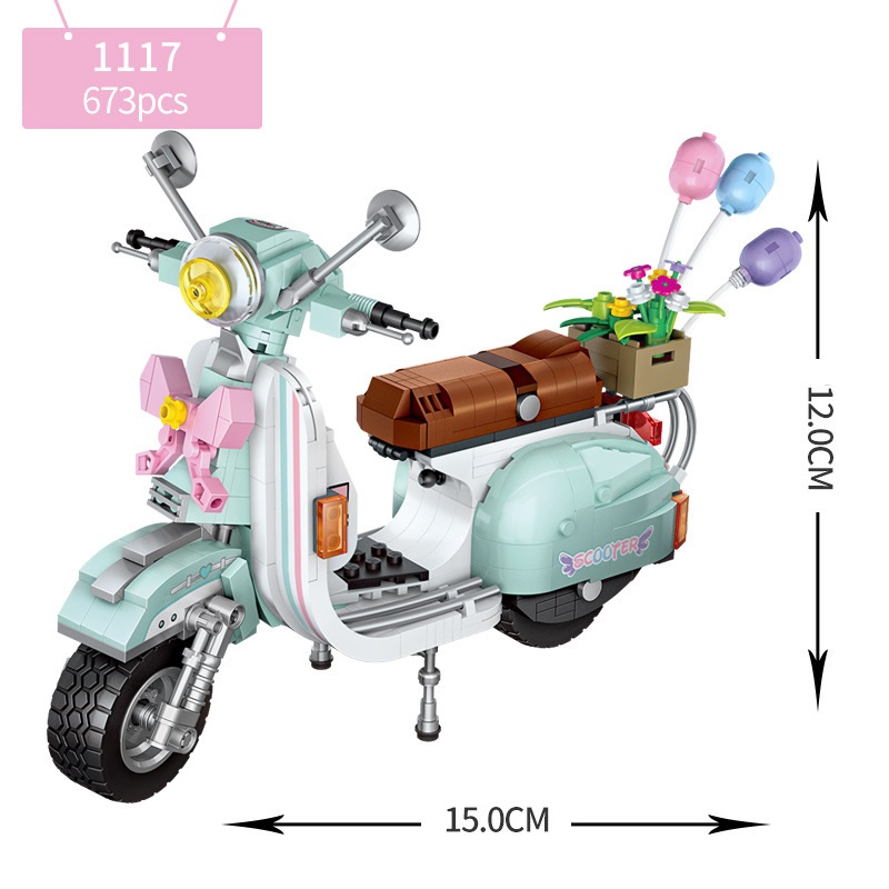 Đồ chơi lắp ghép LOZ  mini mô hình Scooter