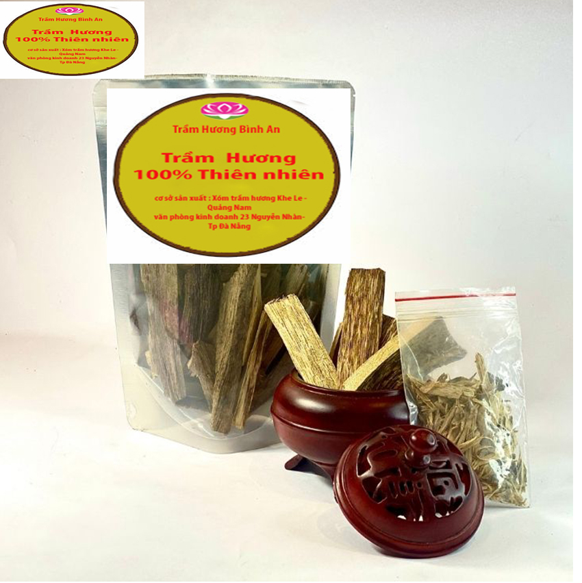 TRẦM HƯƠNG NGUYÊN MIẾNG RẤT THƠM - 50gram/túi -{ Tặng than đốt trầm không khói không mùi}