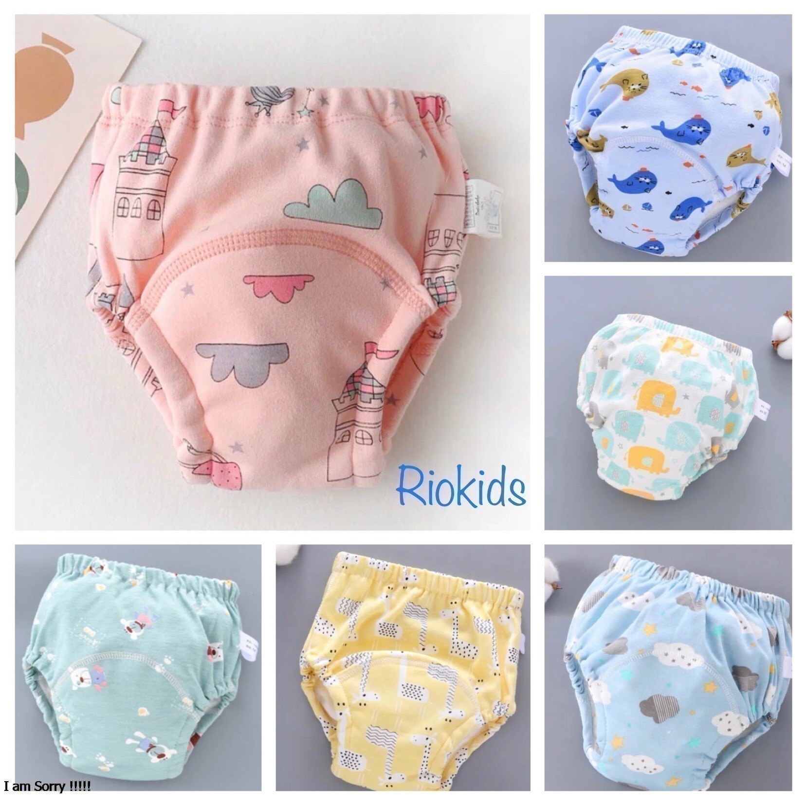 Combo 10 Quần Bỏ Bỉm Vải Riokids Dành Cho Bé