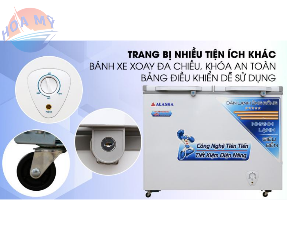 Tủ Đông/Mát ALASKA 350Lít BCD-3568N