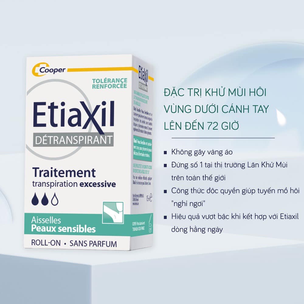 Combo 2 Lăn Khử Mùi Và Ngăn Mồ Hôi Chuyên Sâu Etiaxil 15ml