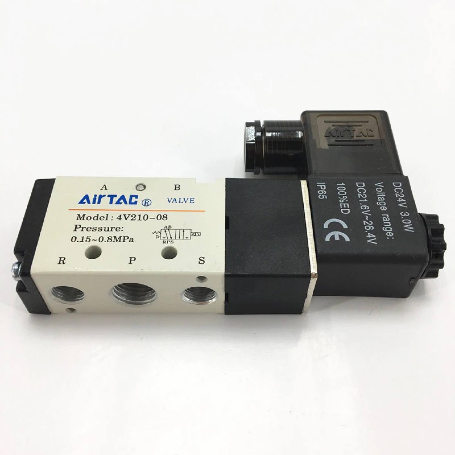 Van điện từ 4v210-08 24vdc 4v210-08 220vdc 1 coil airtac chính hãng ren 13mm