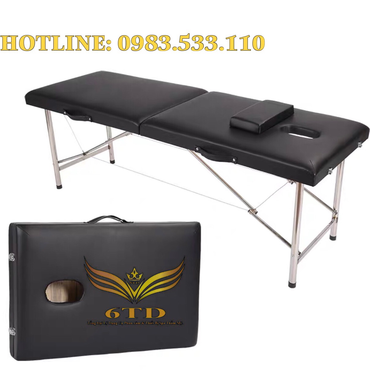 Giường Vali gấp chân inox loại 1.