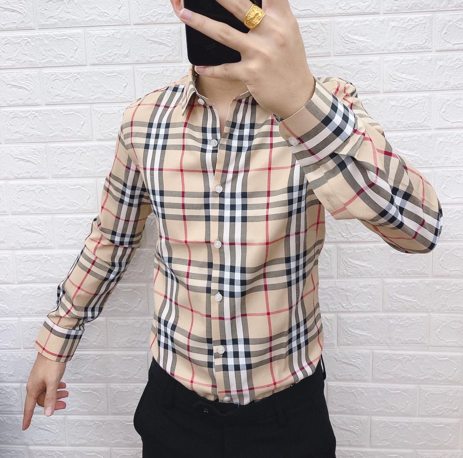 Áo sơ mi nam Kẻ BBR loại đẹp SMT06
