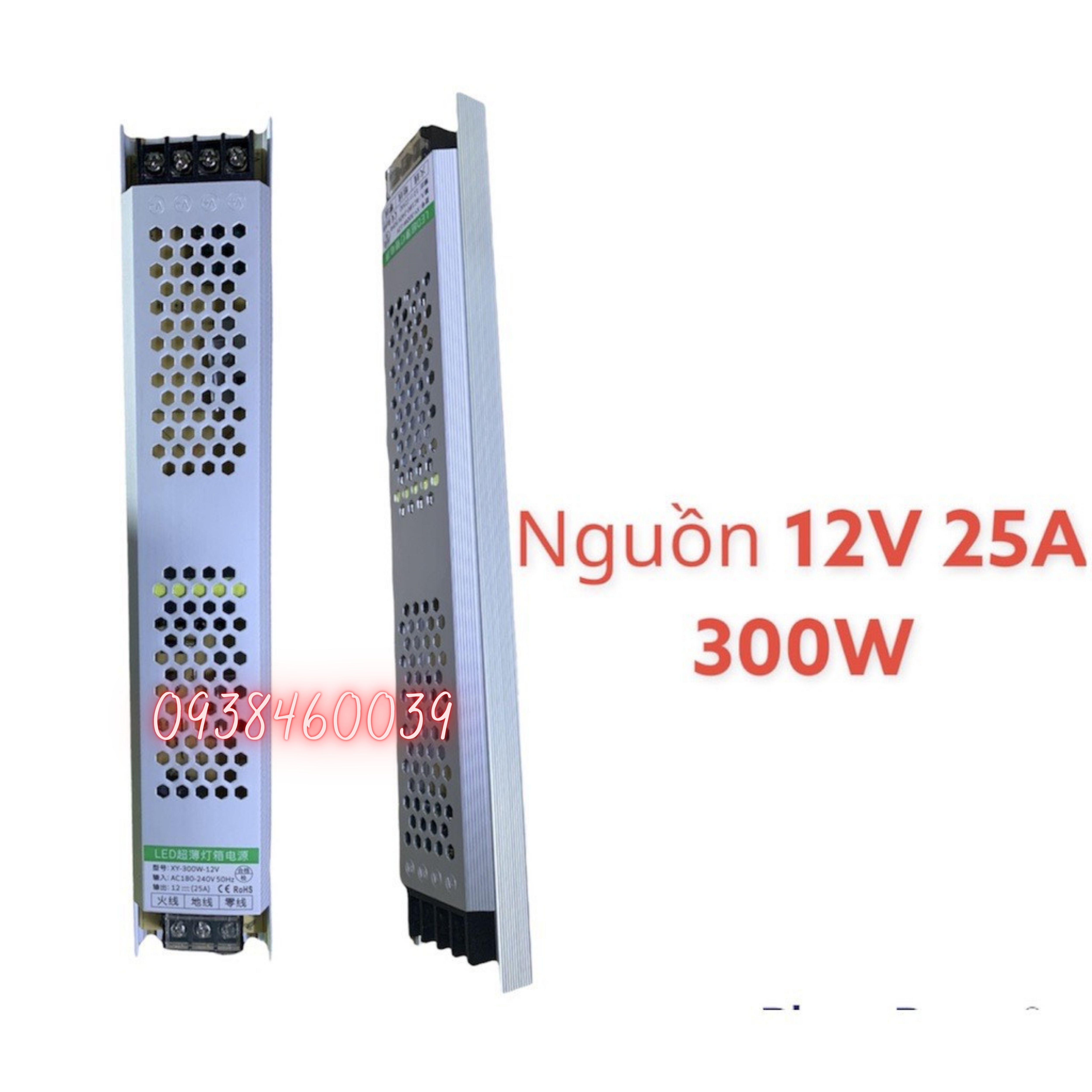 Nguồn tổ ong dẹp dài 12V siêu mỏng  10A