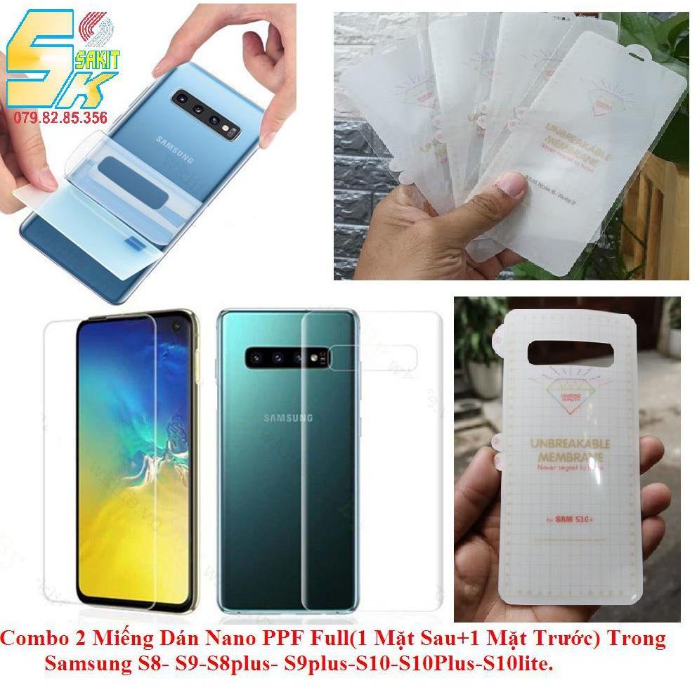 [HCM]Combo 2 Miếng Dán Nano PPF Full(1 Mặt Sau+1 Mặt Trước) Trong Samsung S8- S9-S8plus- S9plus-S10-S10Plus-S10lite.