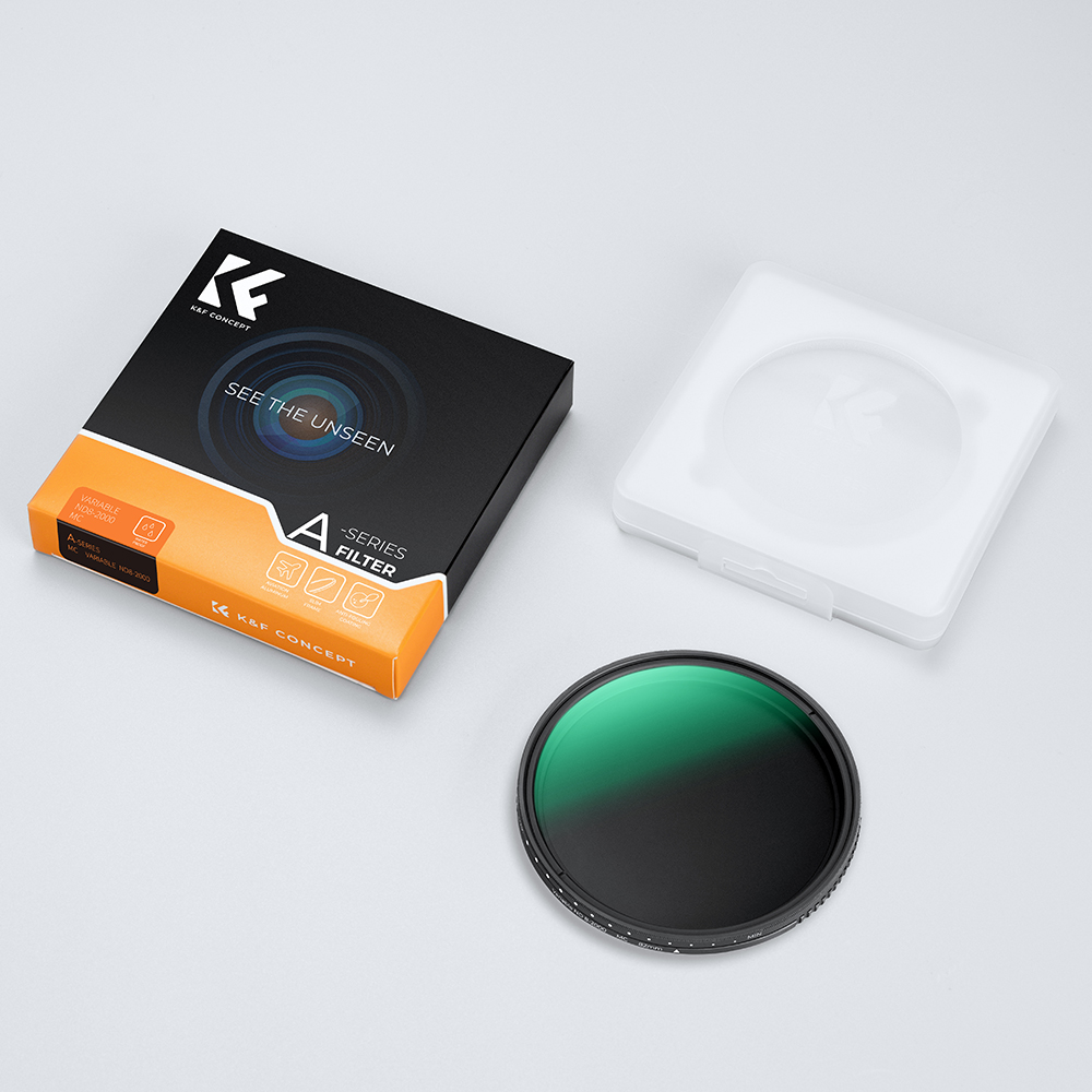 K&F Concept 49/52/55/58/67/72/77/82mm ND8-ND2000 (3-11stop) Variable Neutral Density Lens Filter Waterproof Adjustable ND Lens Filter with 24 Multi-Layer Coatings for Camera Lens