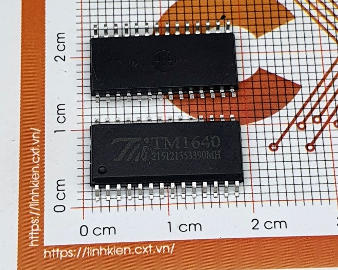 Tm1640 led display drivers sop28