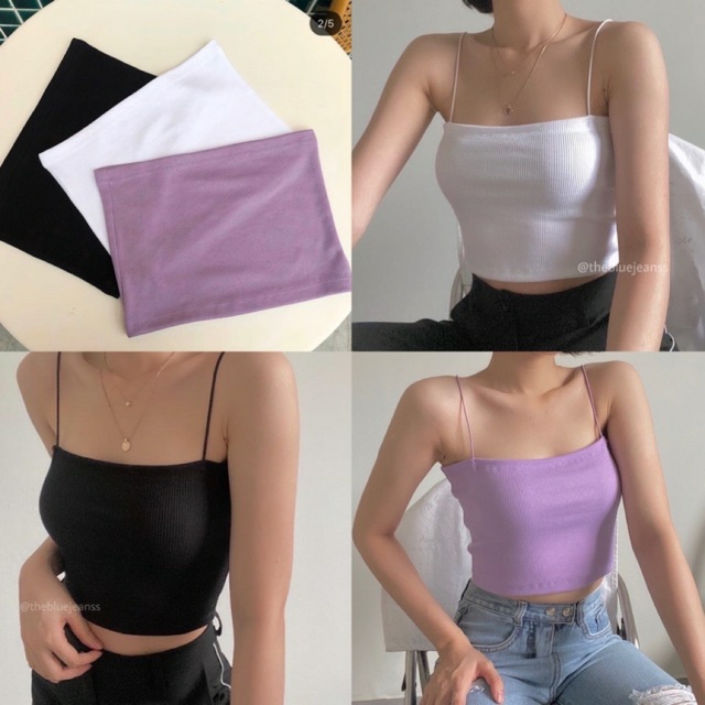 Áo ống thun gân co giãn