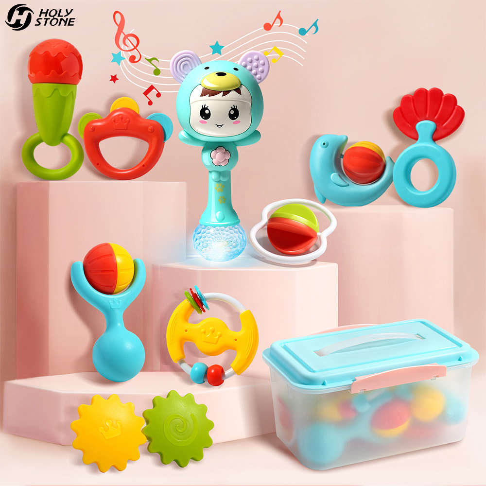 DEERC Đồ chơi lục lạc cầm tay có nhạc kiểu dáng dễ thương chất liệu cao su
