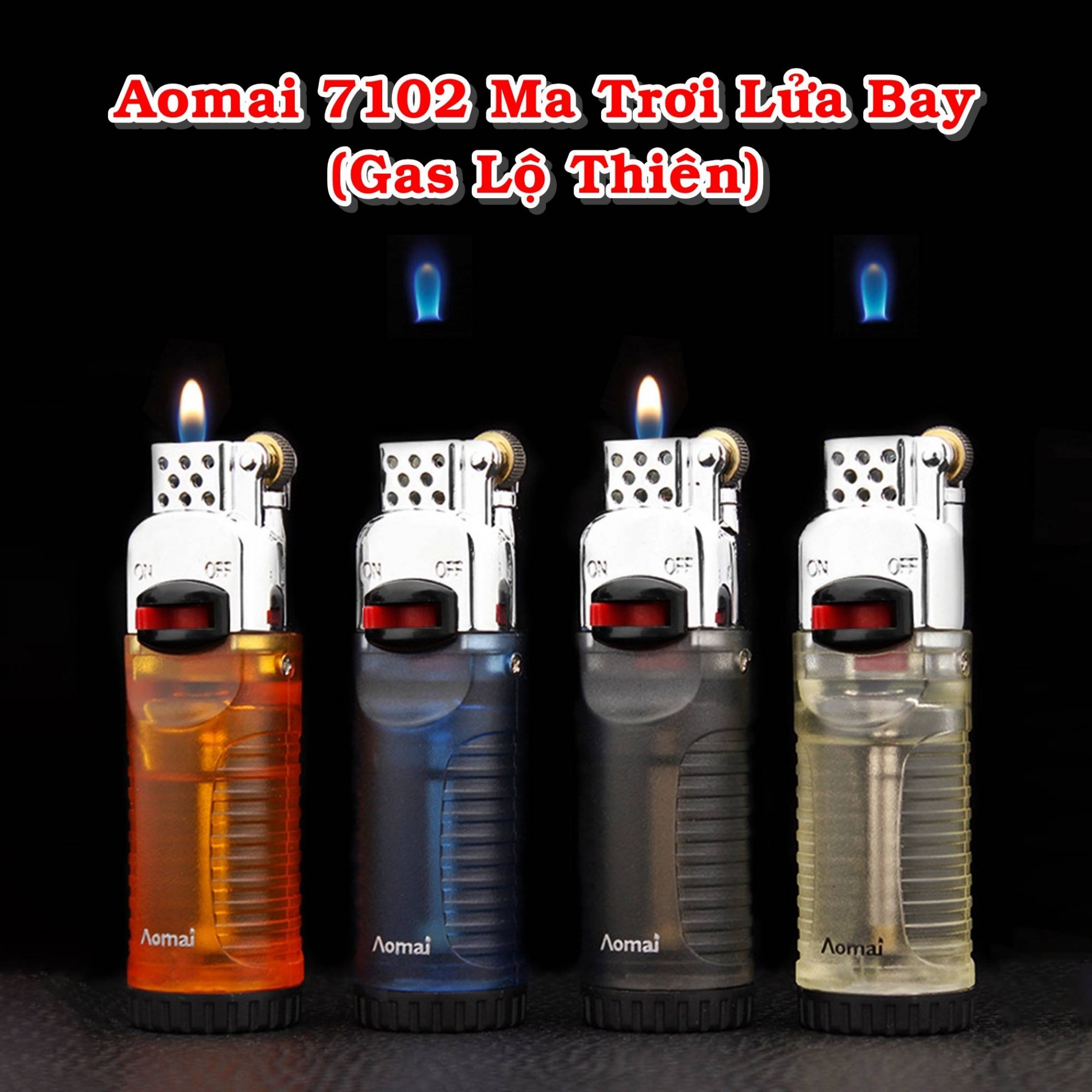 BẬT LỬA AOMAI 7102 MA TRƠI LỬA BAY (GAS LỘ THIÊN) AM7102 - (XÀI GAS)
