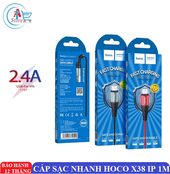 Cáp Sạc Nhanh Hoco X38 Iphone/ipad 1m - BH 12 Tháng