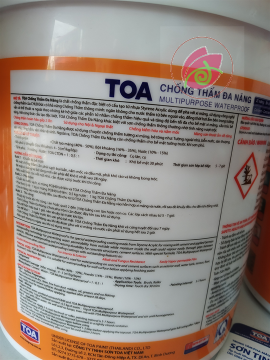 Chất sơn chống thấm đa năng Toa xi măng- bê tông (1kg, 4kg và 20kg)