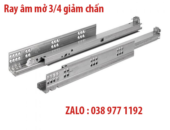 Ray âm giảm chấn mở 3/4 kích thước 30cm,35cm,40ccm,45cm,50cm