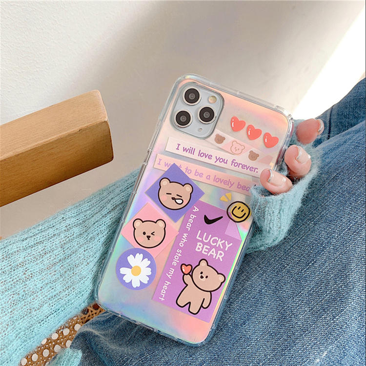 Ốp Lưng Silicon Chống Sốc Lucky Bear ( Kèm Miếng Phản Quang )