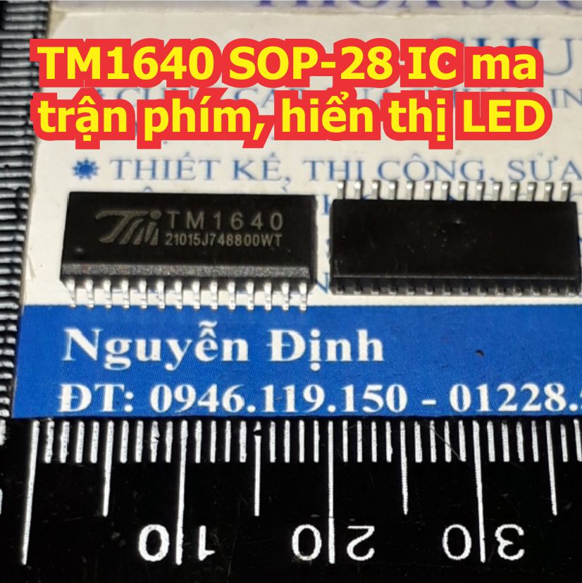 3 con tm1640 sop-28 ic ma trận phím, hiển thị led kde1406