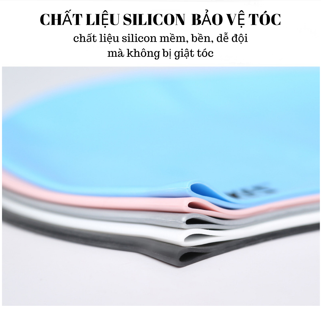 Nón bơi Mũ bơi Aolikes silicon chống thấm nước