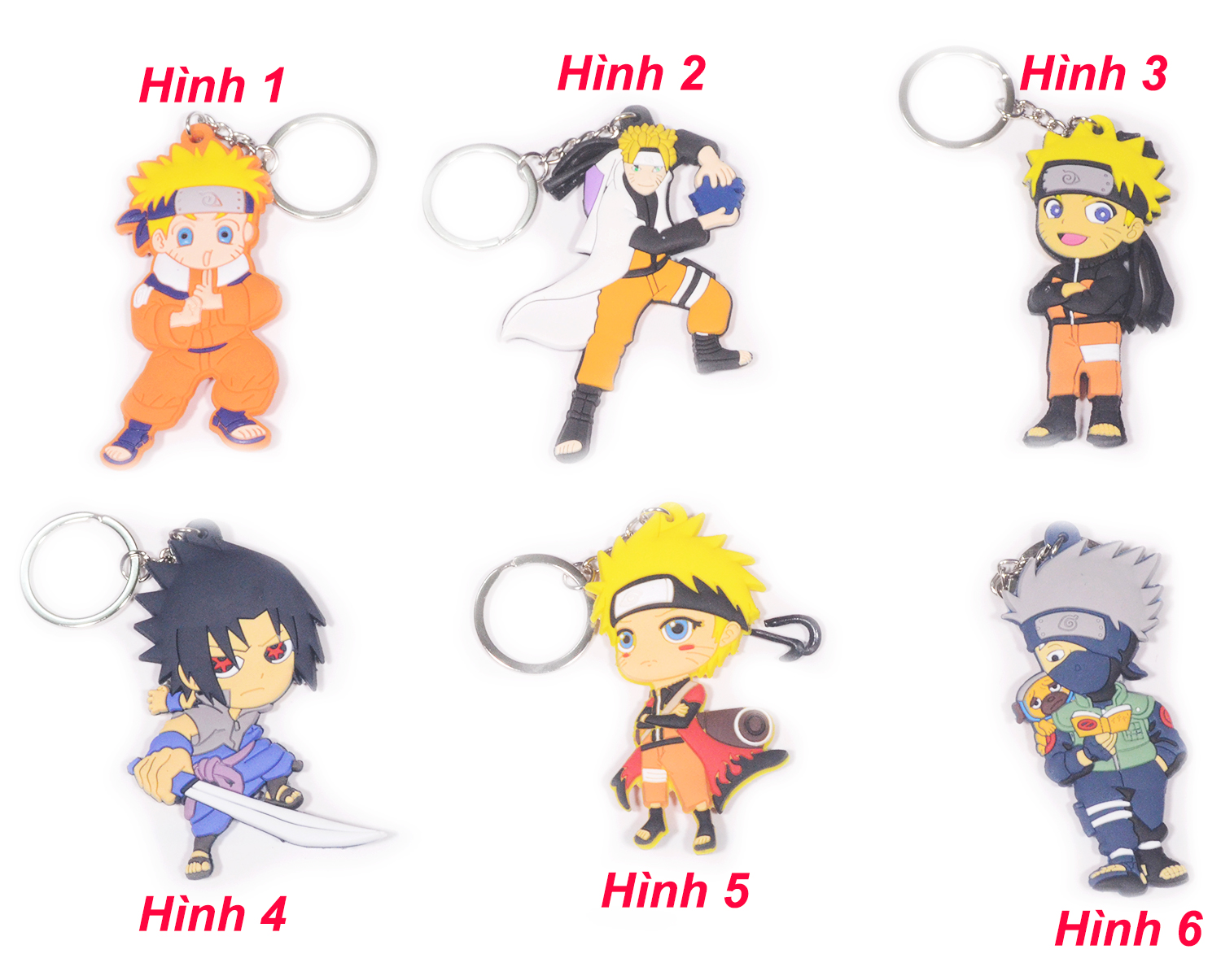 [thanh lý bán lỗ] Móc khóa Anime Chibi cao su - Naruto [PKA] [KS18]