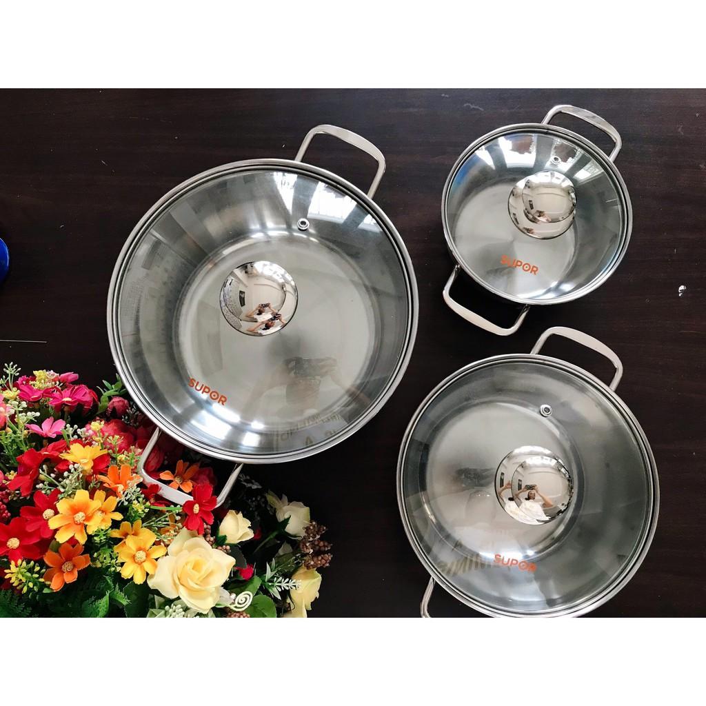 Bộ nồi 3pcs Supor - Inox