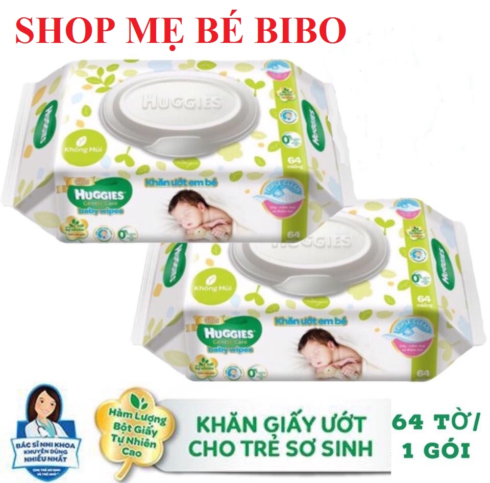 COMBO 5 GÓI KHĂN ƯỚT HUGGIES KHÔNG MÙI