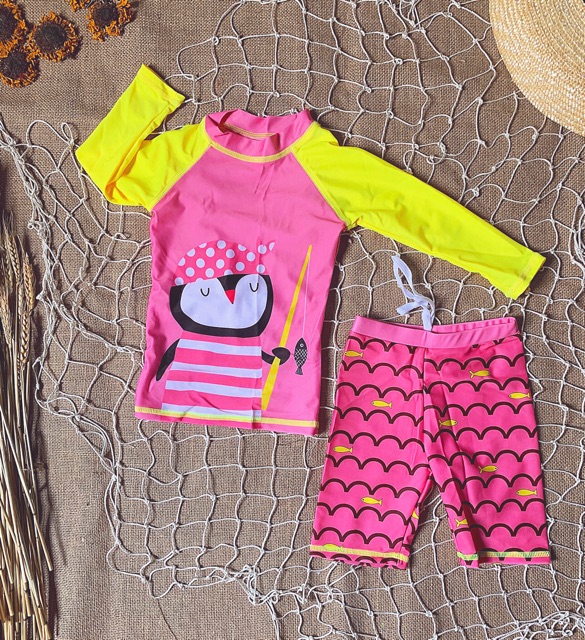 [HCMC] Baby Boys and Girls cute long sleeve swimsuit