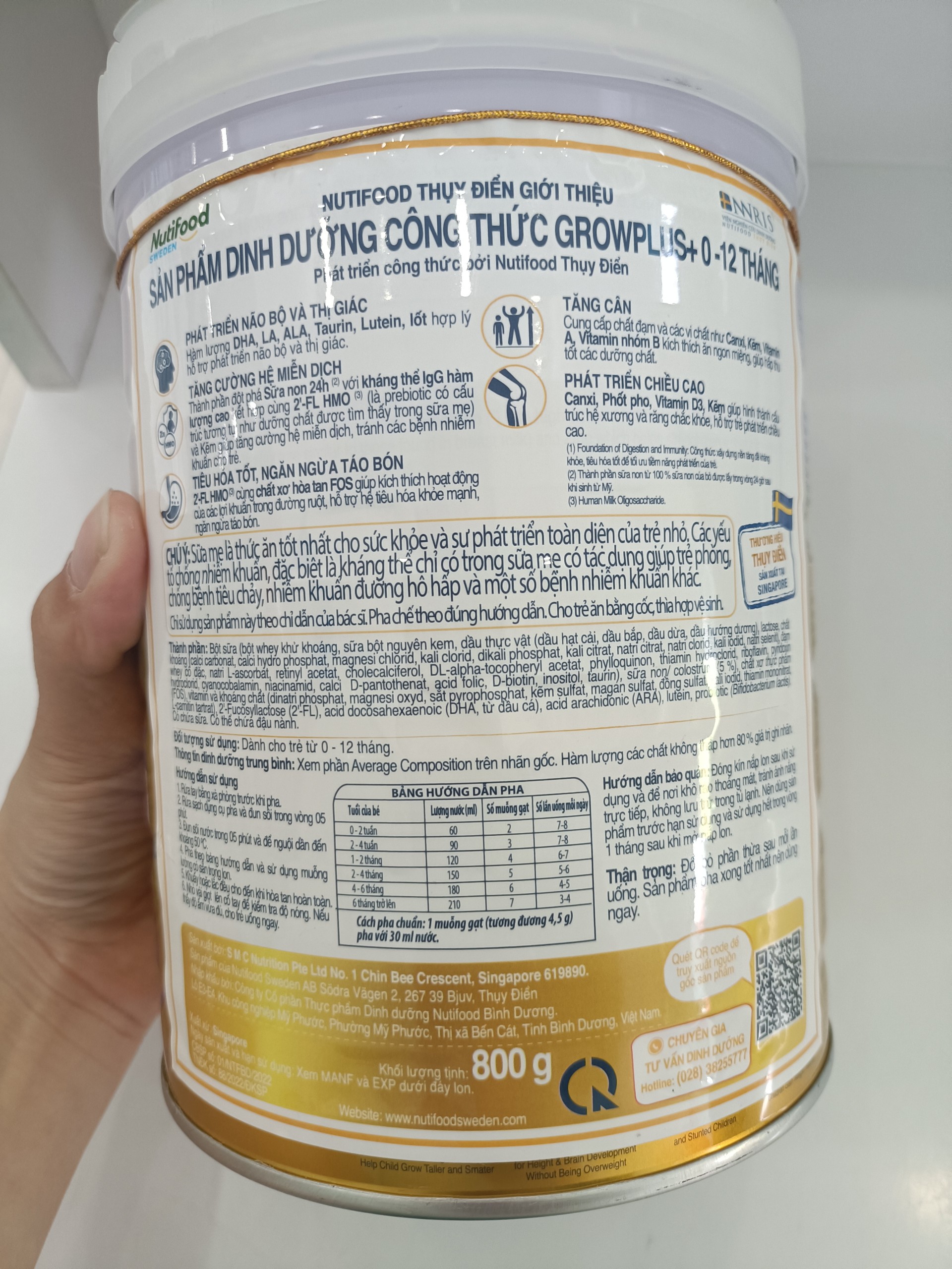 SỮA BỘT GROWPLUS+ SỮA NON ( VÀNG-SI ) 0-12 THÁNG