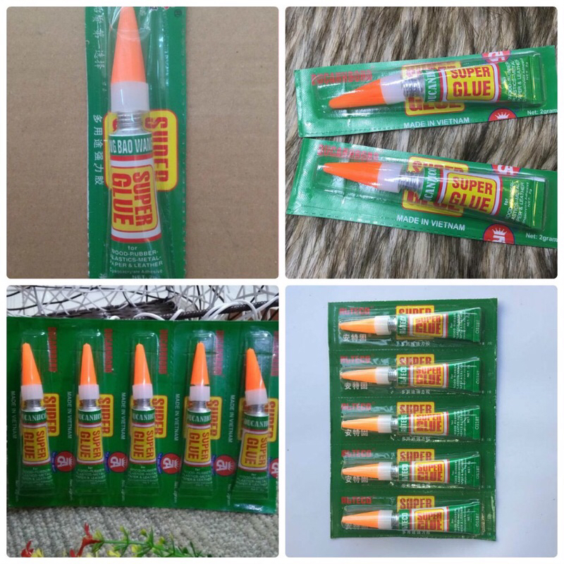 Sỉ 5 tuýp keo dán siêu dính Super Glue - keo dán đa năng