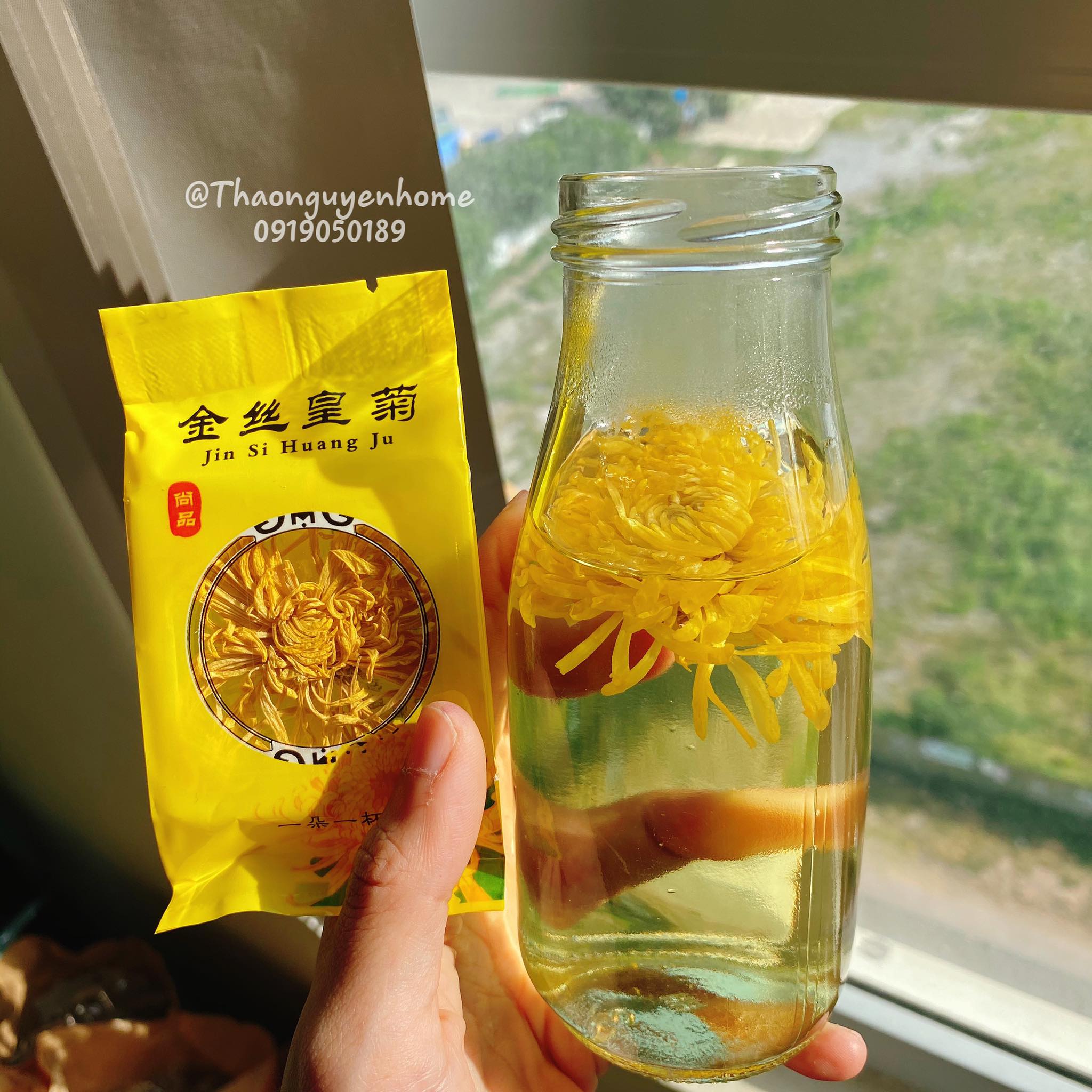 Trà hoa cúc hoàng kim an huy 1 bông dùng thử
