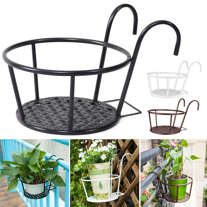 { GIÁ ƯU ĐÃI } Giỏ Sắt Để Chậu Hoa Cây Cảnh Treo Ban Công Loại Tốt- Gía treo chậu hoa tiện lợi- GIỎ TREO BẰNG SẮT CHẮC CHẮN