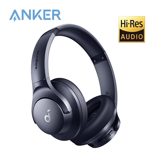 Soundcore by Anker Q20i Hybrid ANC Headphones, Wireless Over-Ear Bluetooth, 40H Long ANC Playtime, Hi-Res Audio, Big Bass, Customize via an App, Transparency Mode, Ideal for Travel-A3004