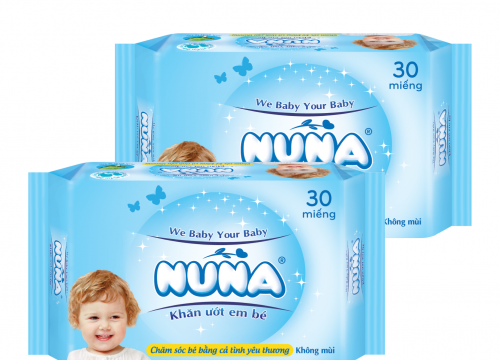 KHĂN ƯỚT/ GIẤY ƯỚT NUNA 100 TỜ
