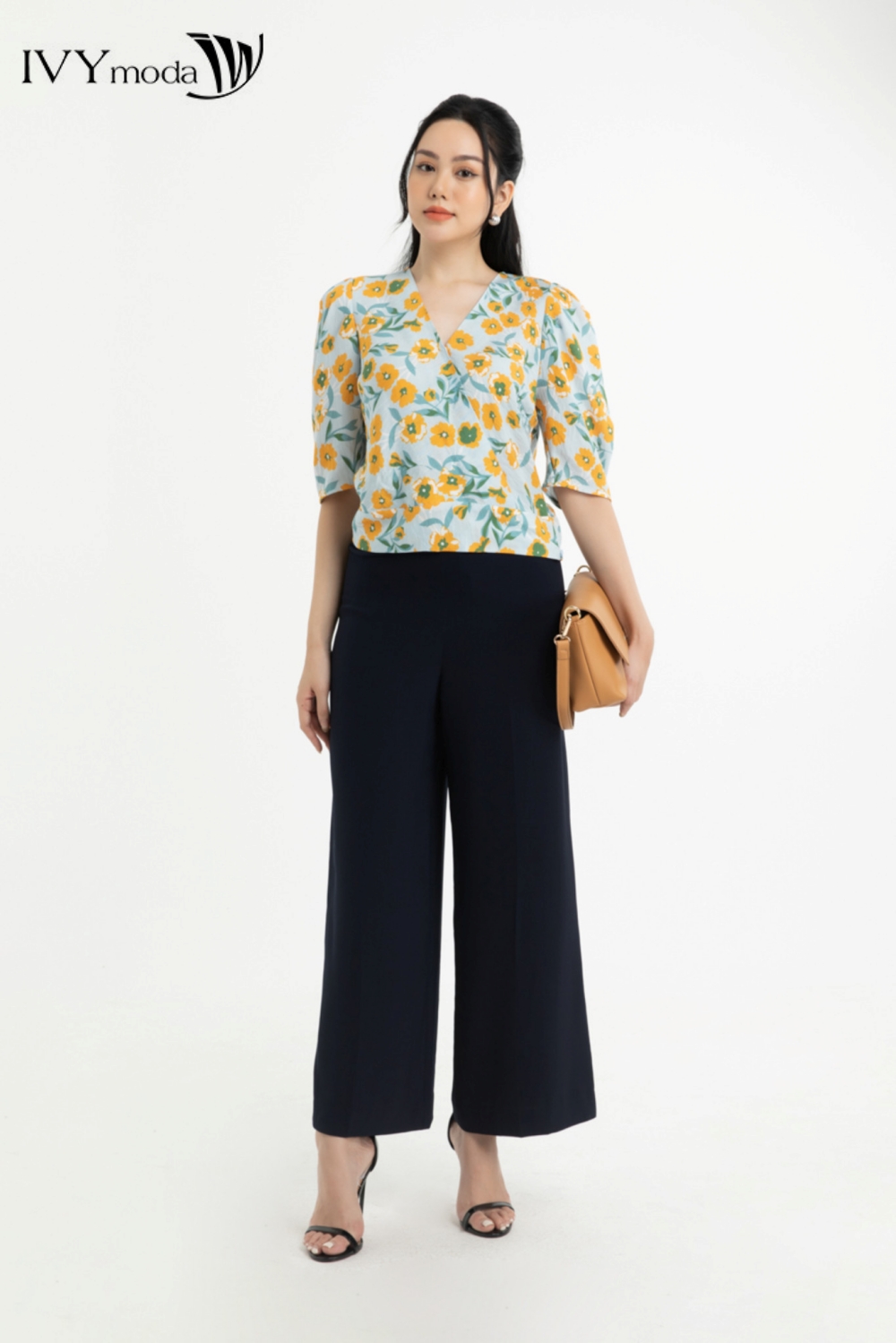 [SINH NHẬT SALE XỊN | VOUCHER GIẢM 100K - MUA 3 GIẢM THÊM 10%] Quần suông dài cạp tạo kiểu IVY moda MS 22M7611