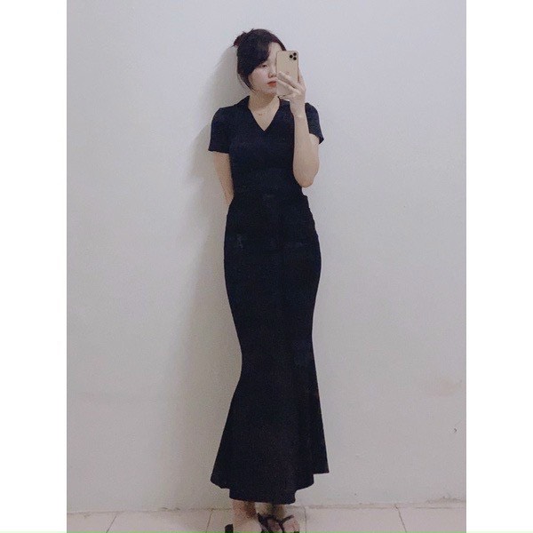 Chân Váy Ulzzang Đuôi Cá Dáng Dài Chất Len Tăm
