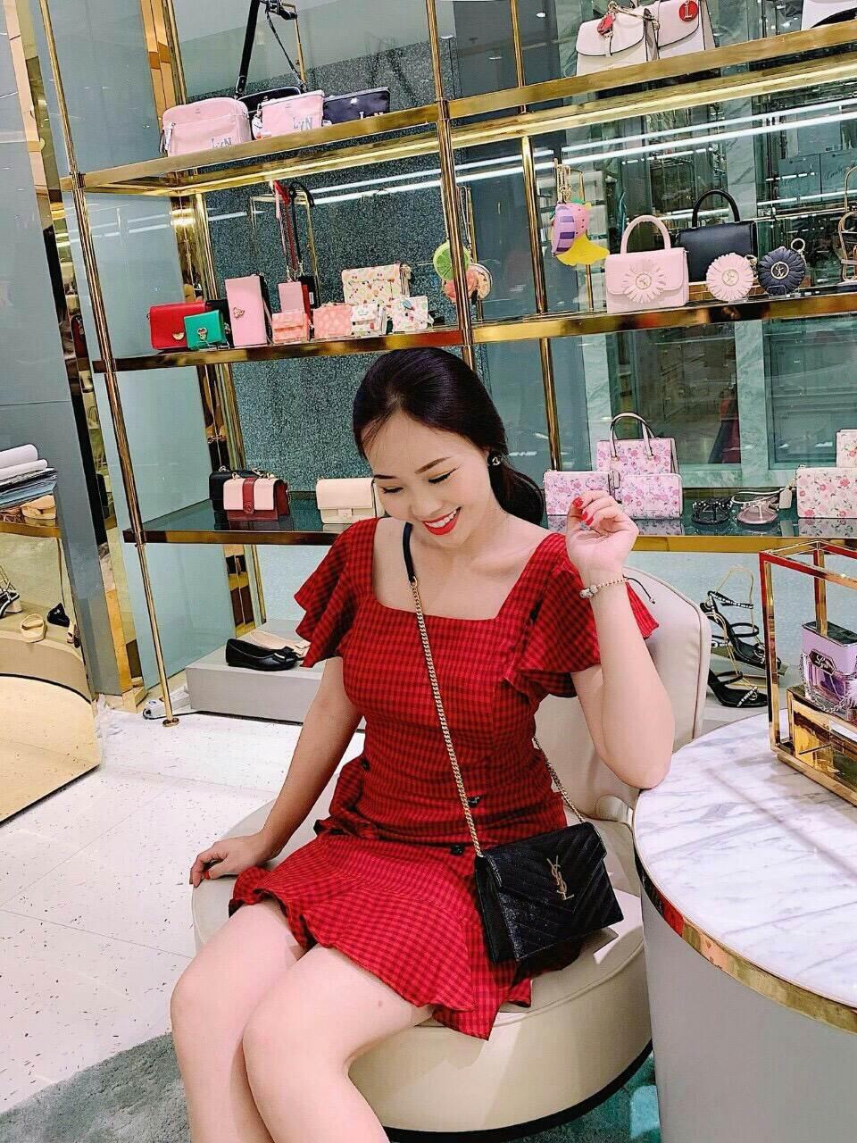 [HCM]Set váy caro nữ cột nơ - MTB