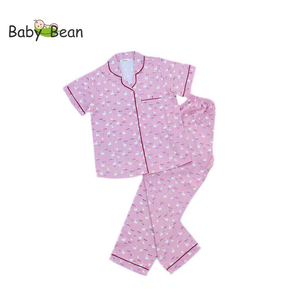 Bộ Đồ Cotton Pyjama Bé Gái BabyBean