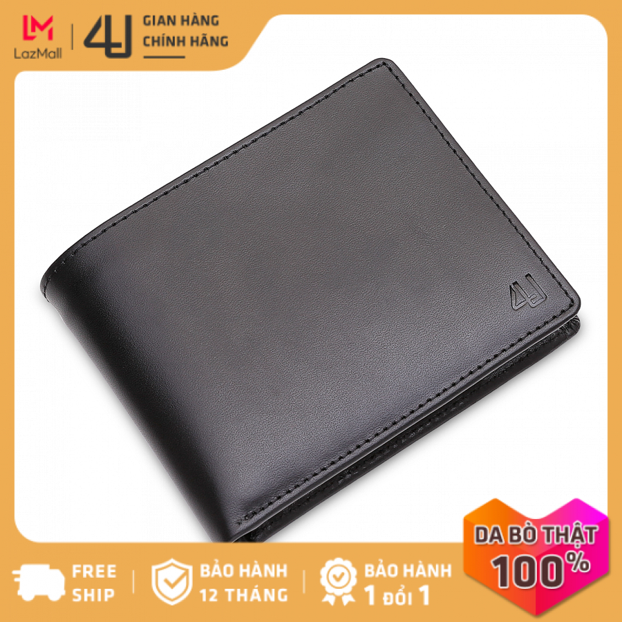 >> BÁO GIÁ BÓP VÍ NAM DA BÒ THẬT CAO CẤP DÁNG PHIÊN BẢN 2020 | Shopee Lazada Sendo Tiki mới nhất 242 Bóp ví nam da bò thật 4U cao cấp dáng ngang, nhiều ngăn đựng tiền và thẻ FA162D (Đen)