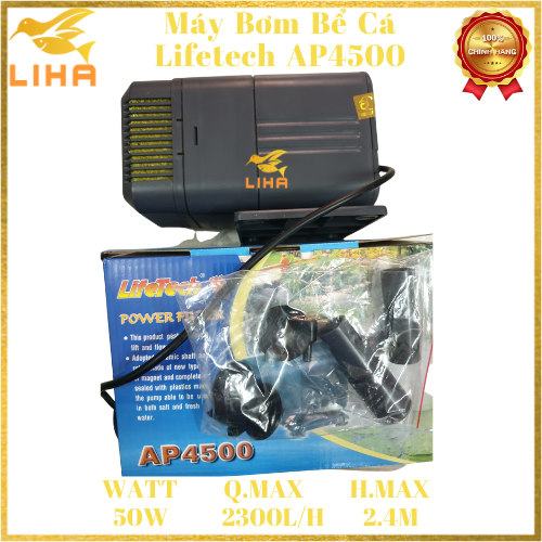 Máy Bơm Nước Lifetech AP4500 (50W - 2300L/H - 2.4M) - Bơm Lifetech AP4500 Cho Bể Cá