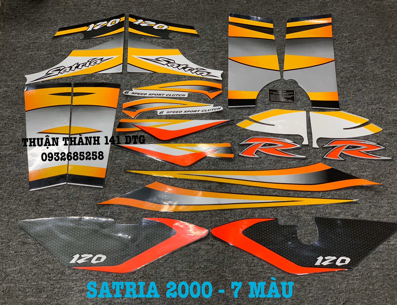 Tem Satria 2K 7 Màu (3 Lớp)