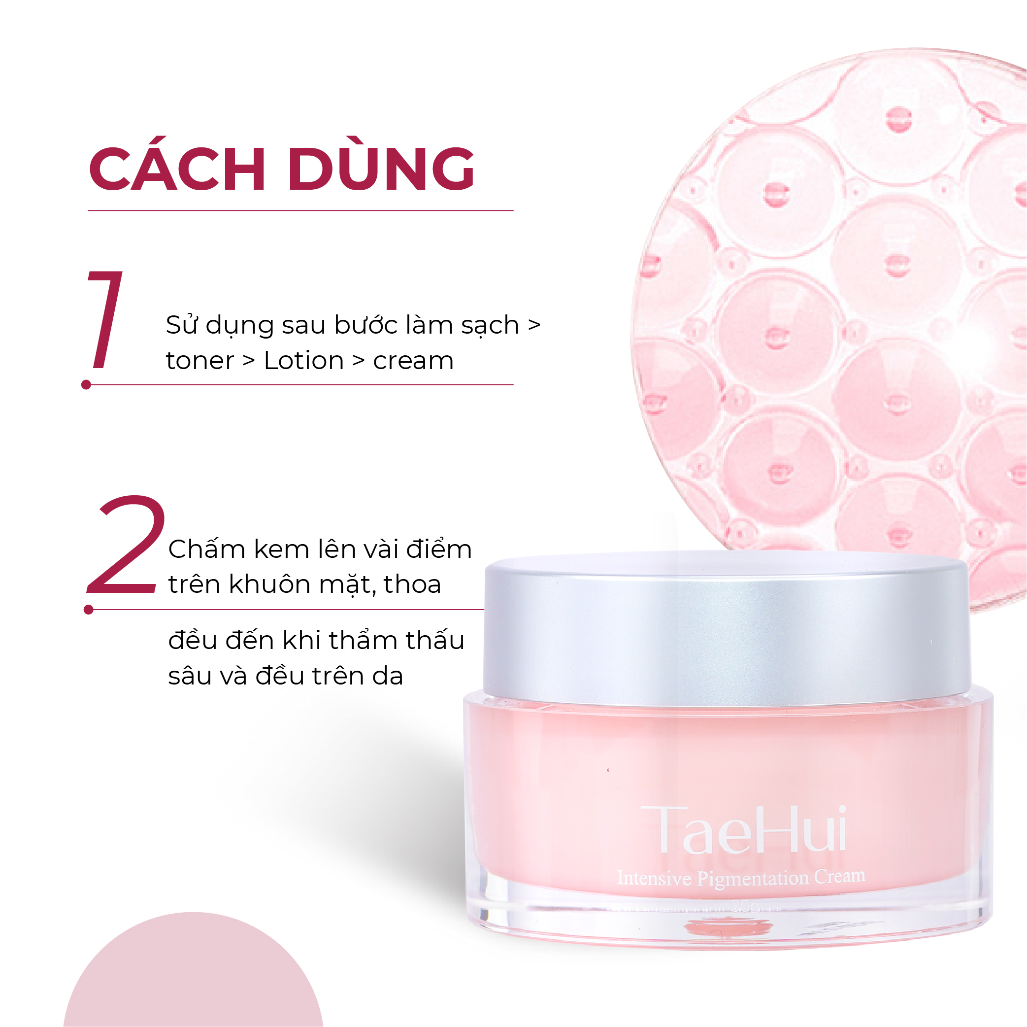 Taehui - kem ngày - intensive pigmentation cream - 30G