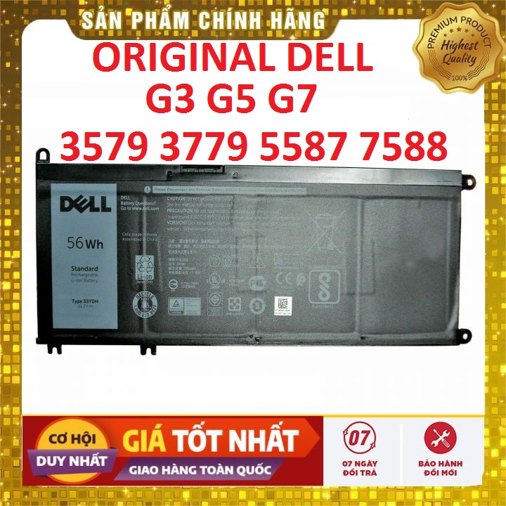 Pin(battery)Original Dell G7 7588 33YDH 56Wh - PIN ZIN BẢO HÀNH 6 THÁNG LỖI ĐỔI MỚI