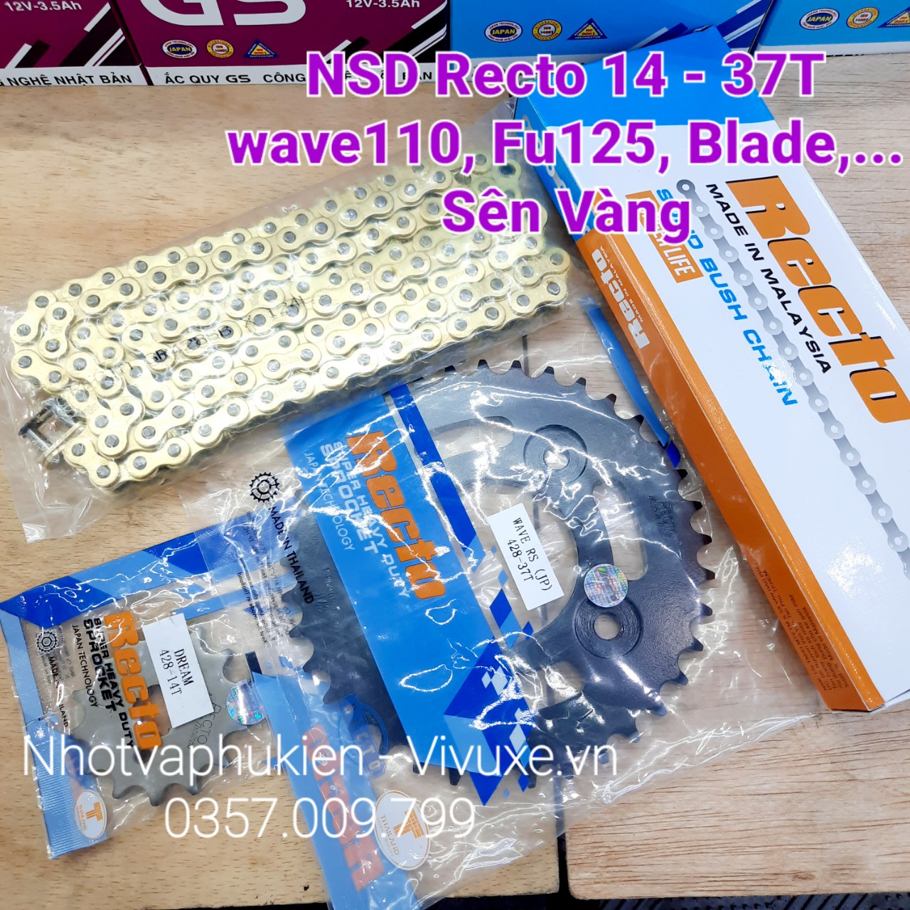 Nhông Sên Dĩa Recto WaveS110 Future125, Blade,......