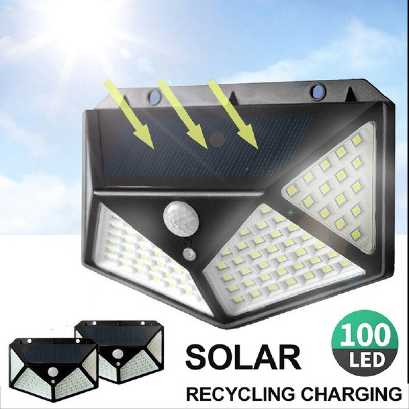 Đền năng lượng mặt trời Solar Light 100 Led Chống nước, Bảo hành 1 đổi 1