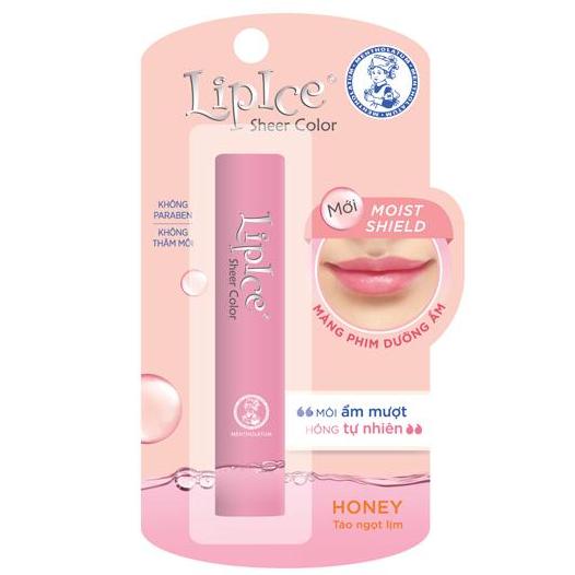 [Hcm]Son Dưỡng Có Màu Tự Nhiên Lipice Sheer Color Honey Táo Ngọt Lịm 2.4G - Hồng Tự Nhiên