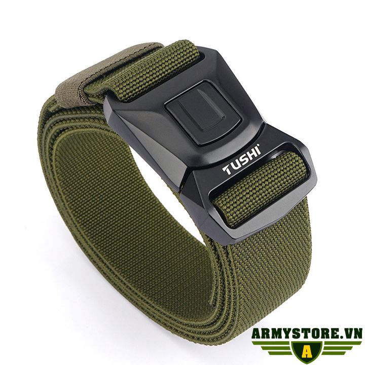 [HCM]Dây thắt lưng lính - Dây nịt vải bố ARM-1076 (Đen)