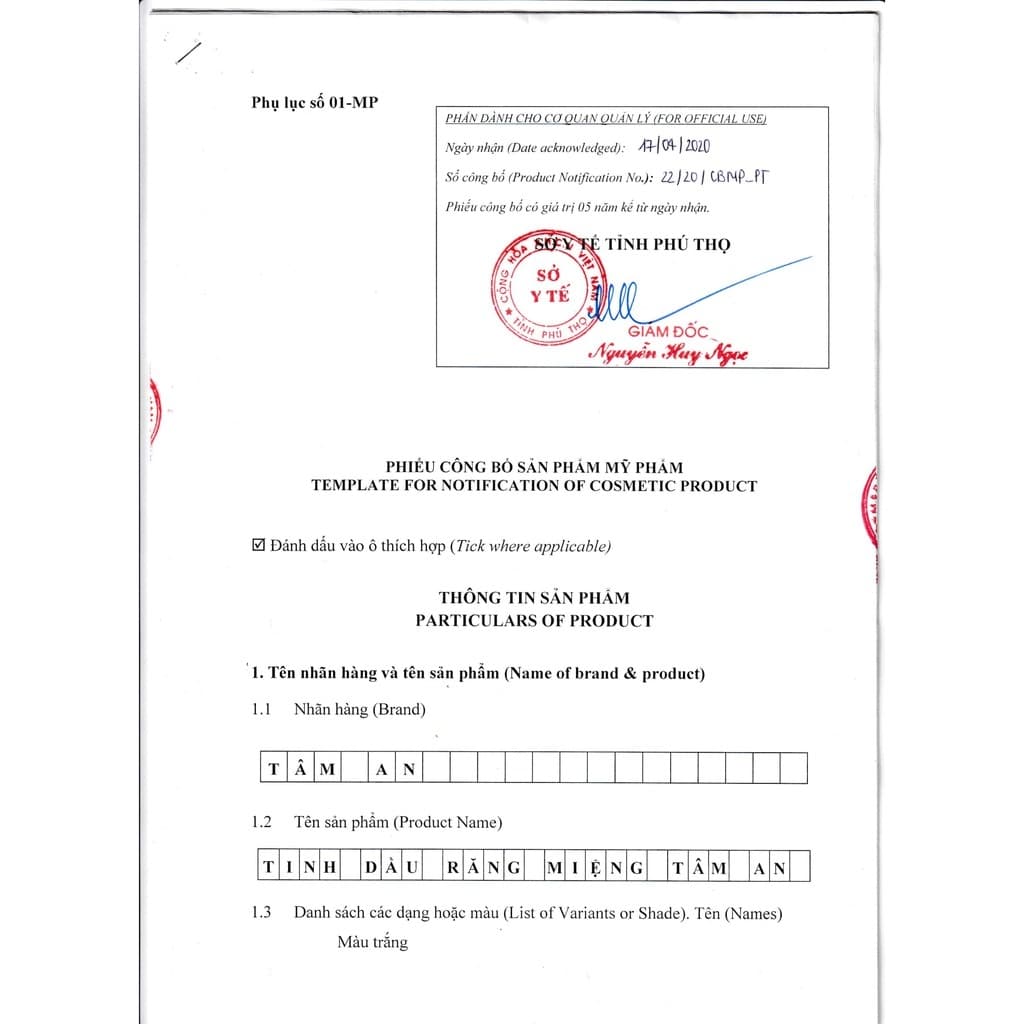Tinh Dầu Sâu Răng Hôi Miệng Tâm An