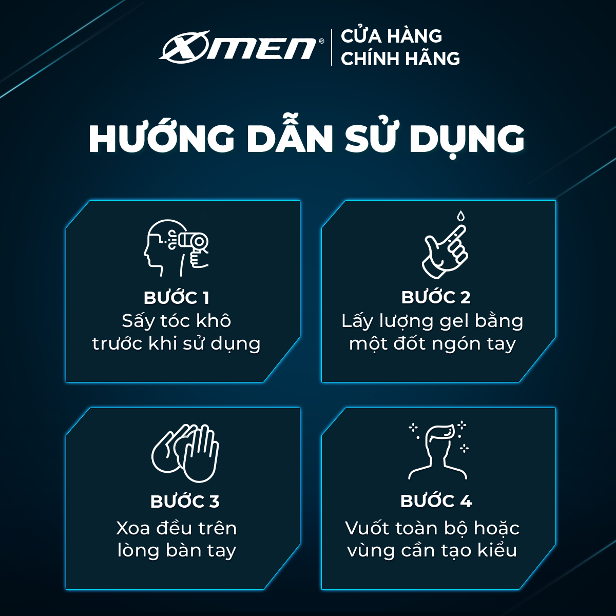 Gel vuốt tóc X-men Siêu cứng và bóng tóc 150g