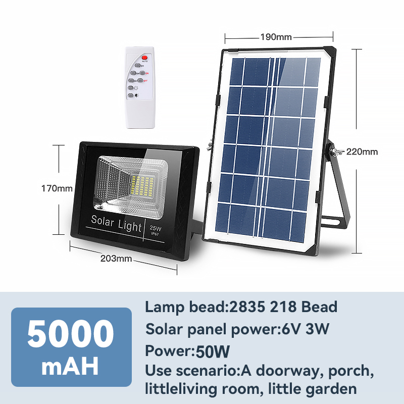 Vimite Đèn LED năng lượng mặt trời 30W/50W/200W/500W IP67 chống nước năng lượng mặt trời Đèn LED năng lượng mặt trời đèn đường có điều khiển từ xa