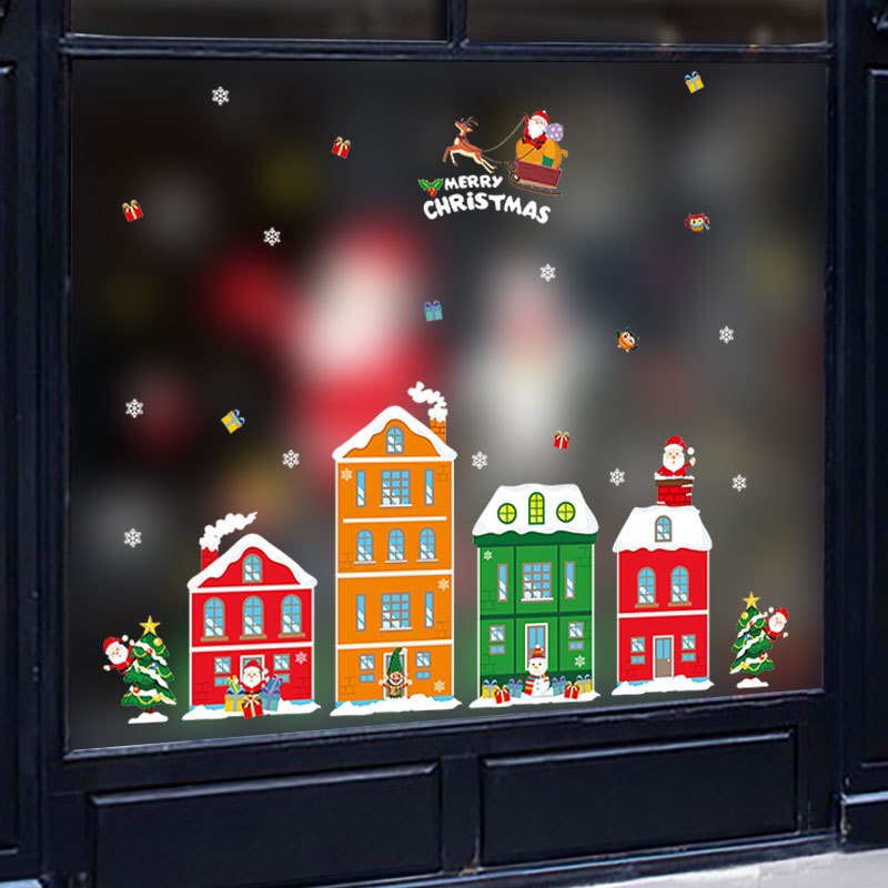 [HCM]Decal trang trí Noel - Thành Phố Sắc Màu giáng sinh