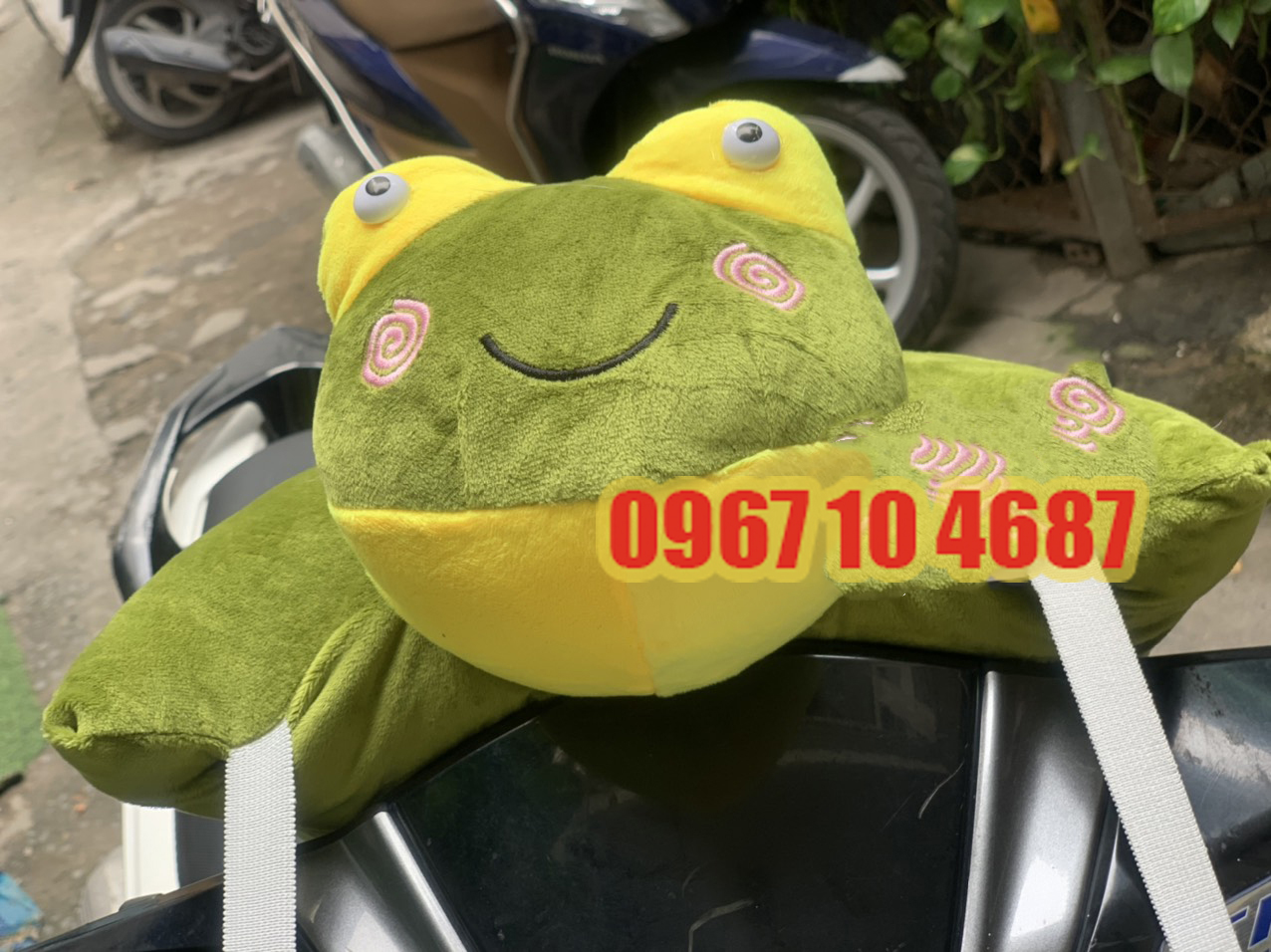 [HCM]Gối đi xe máy 1 đầu cho bé - ẾCH XANH